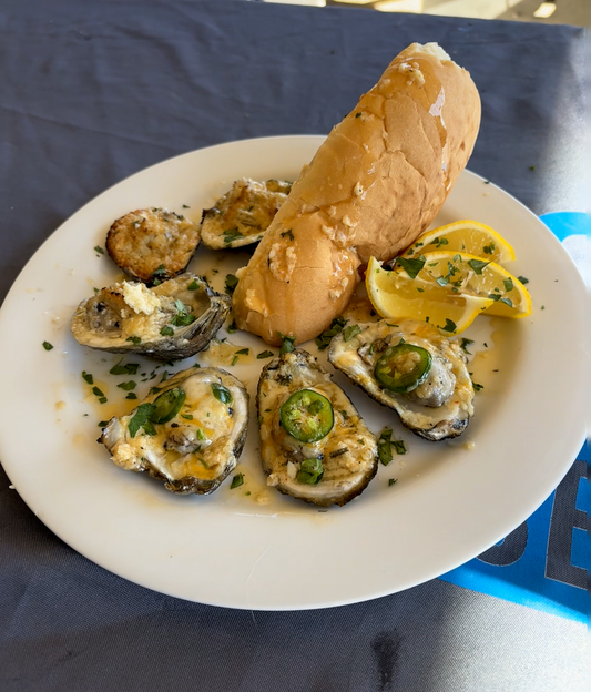 New Orleans Charbroiled Oysters & 3 Piers "Jacked Up" Oysters